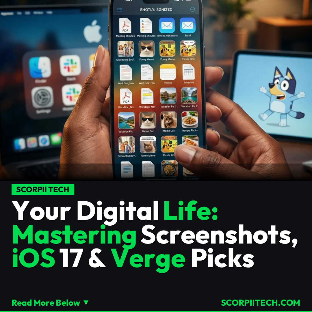 Your Digital Life: Mastering Screenshots, iOS 17 &amp; Verge Picks